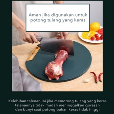 Talenan Bulat 2in1 dan Parutan Minimalis Bahan Anti Jamur Bakteri / Cutting Board Standing High Quality 2in1 / Talenan Bulat Premium Tatakan Pemotong Buah Sayur Extra Tebal dan Anti Jamur