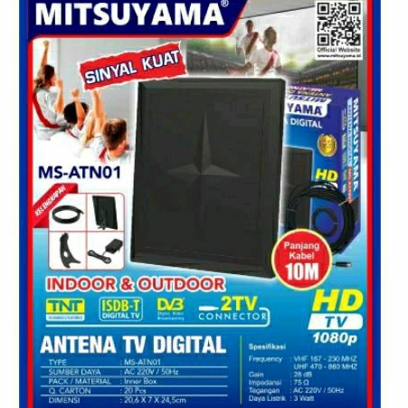 antena TV digital indor autdor Mitsuyama Ms-Atn01
