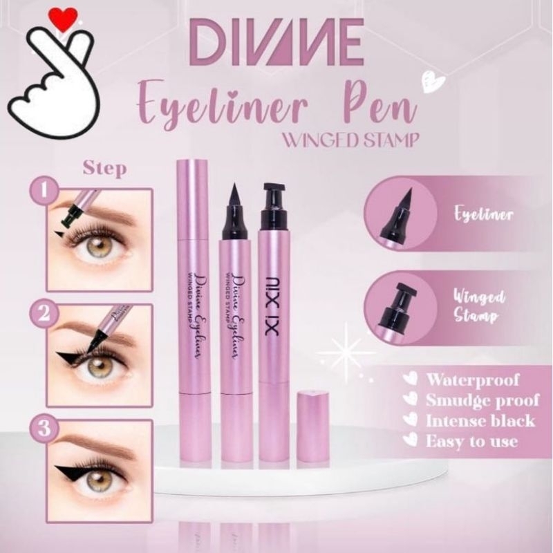 XI XIU DIVINE LIQUID EYELINER PEN  STAMP WATERPROOF BLACK