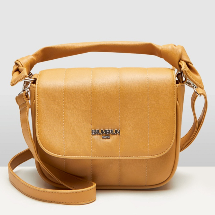 BRUNBRUN PARIS TAS SELEMPANG WANITA TAS PUFFY BOWLER YELLOW BT8245Y1