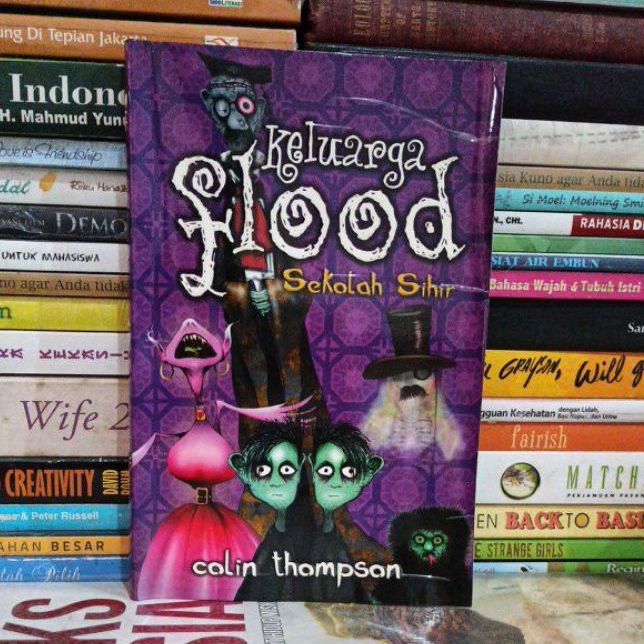 NOVEL ORIGINAL Keluarga flood 2 Sekolah Sihir colin thompson bekas