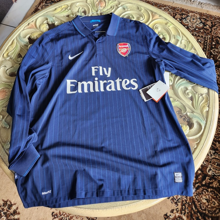 Jersey Baju Bola Arsenal FC Away 2008/2009 LS Long Sleeve Original Nike BNWT Baru