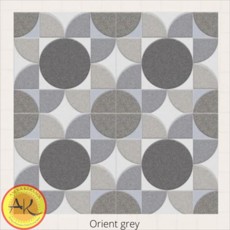 Keramik Lantai Kasar Kamar Mandi / Teras Motif Timbul 25x25 Orient Grey