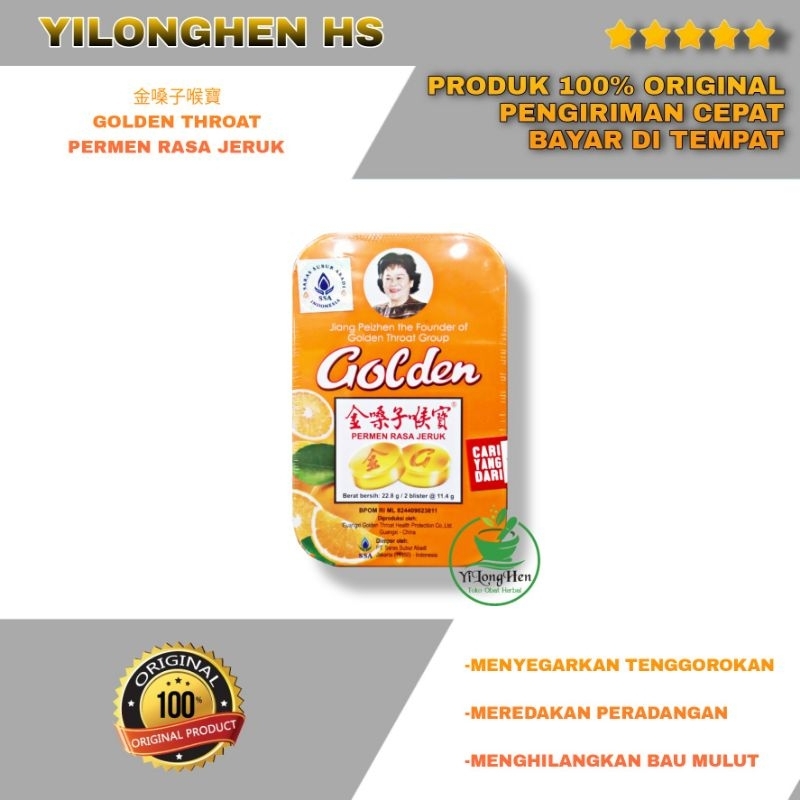 

Golden Throat Permen Rasa Jeruk Isi 12 Permen Pelega Tenggorokan