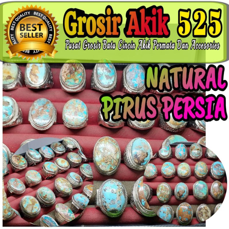 cincin pirus persia jumbo / pirus urat emas / asli natural