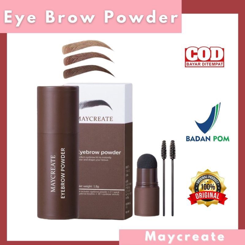 MAYCRATE | FEALI Ibcccndc Cetakan Alis Instan Bedak Alis Eyebrow Powder Eyebrow Stamp Alis Stempel Alis Waterproof dengan 10 Model Cetakan Alis pensil