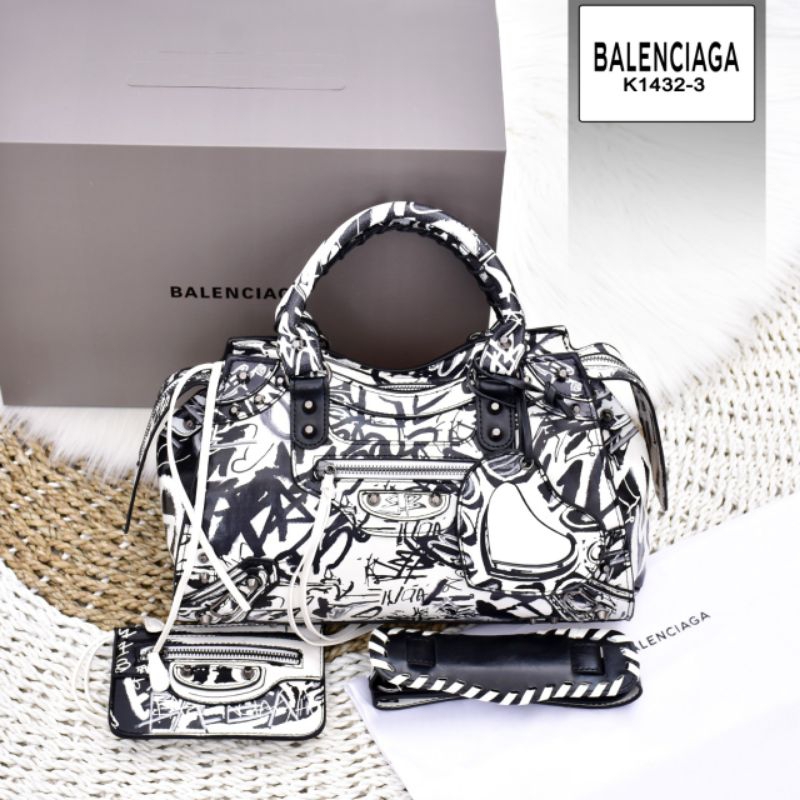 TAS BALENCIAGA CLASSIC CITY BAG K1432-3 PLATINUM LIKE ORI