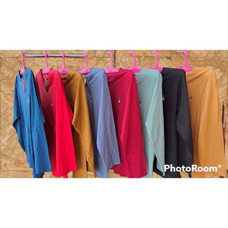 Kaos Oblong Hush Puppies pria lengan panjang