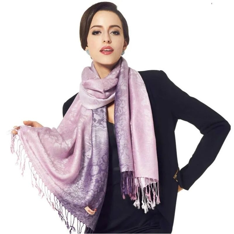 Syal pashmina cashmere premium import