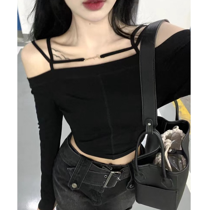【AMY J】Long Sleeve Slim Street Style T-shirt  7522