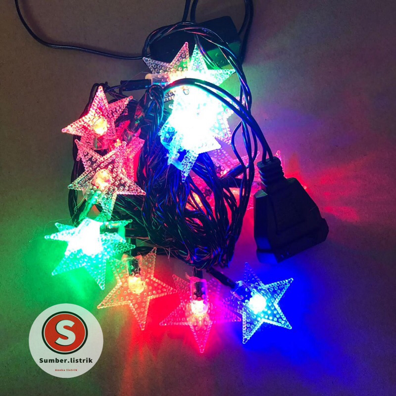 lampu tumblr bola Krystal bintang hati /lampu natal led /tumblr light/ tumblr led warna warni