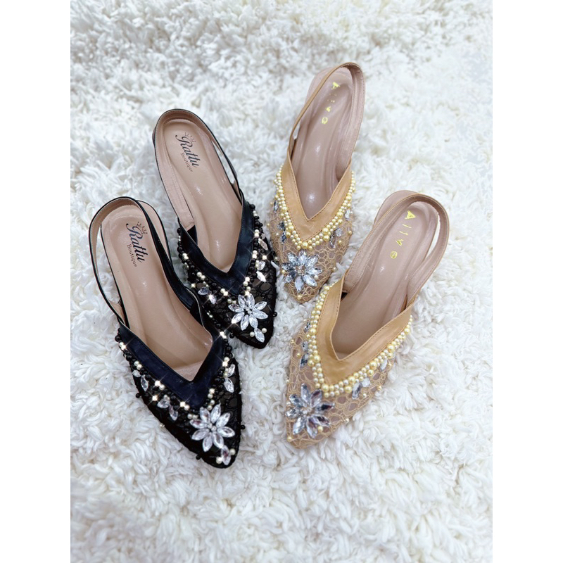 TERMURAH!!! HEELS 5cm TALI NEW MARWAH PAYET PREMIUM