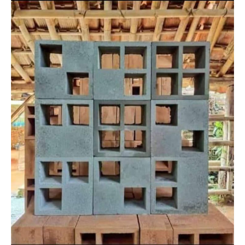 roster beton, roster minimalis, roster lubang angin, roster dadu mix