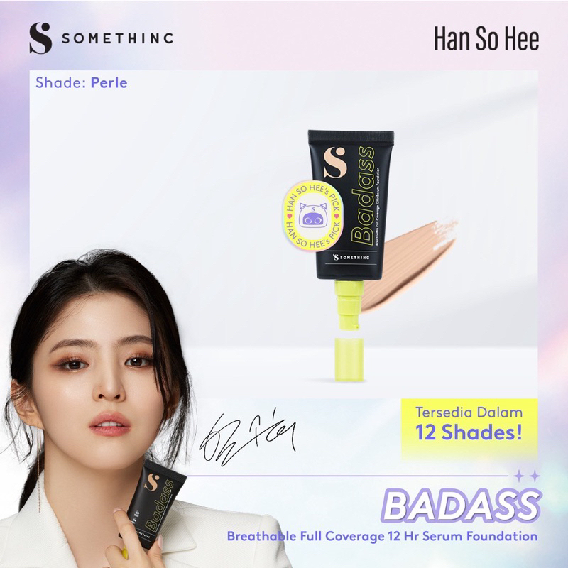 PRELOVED SOMETHINC BADASS Breathable Full Coverage 12HR Serum Foundation - Tahan Hingga 12 Jam - Non