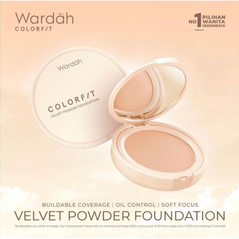 Wardah Colorfit Velvet Powder Foundation SPF 20PA+++ 11gr