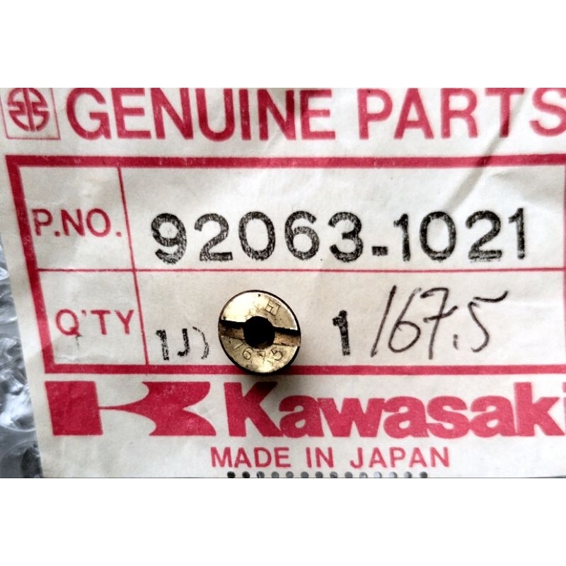 main jet karburator Kawasaki kx250 kdx250 kdx400 92063-1021 main jet #167,5