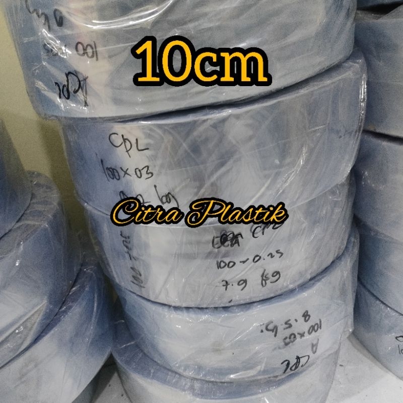 plastik PVC shrink lebar 10cm roll besar