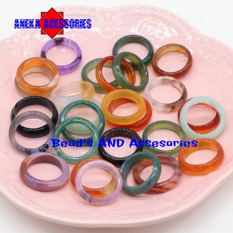 Cincin Batu Giok Taiwan Cincin Pria Wanita Natural Giok Taiwan