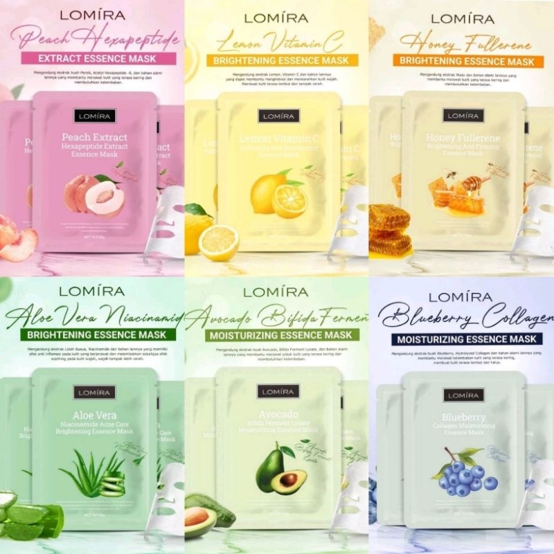 Masker Wajah Lomira Sheet Mask Essence Masker Lembaran