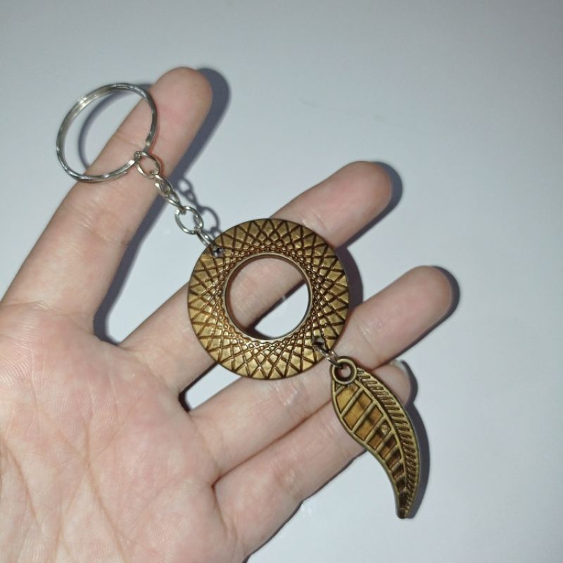 Gantungan Kunci Model Anting Bulan - Ganci Etnik Warna Tembaga