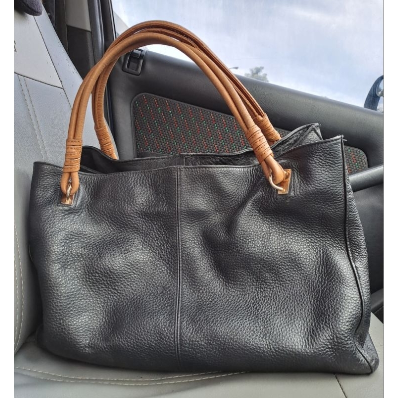 YAJNA Leather Totebag Second Seken Preloved Bekas