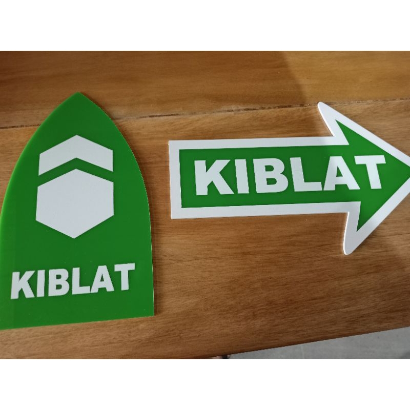 

sign label penunjuk Kiblat akrilik label kiblat