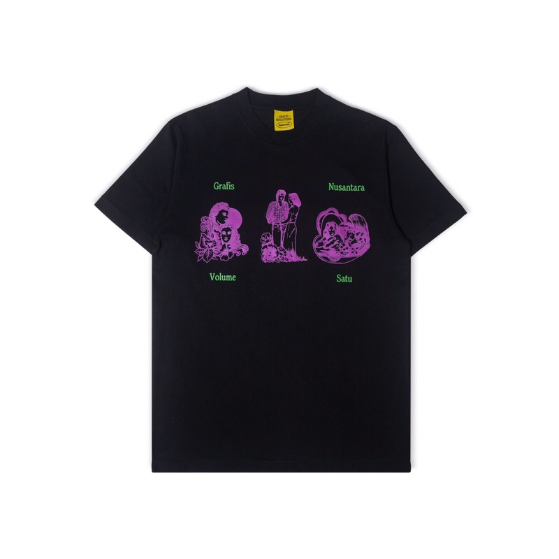 Kamengski - Grafis Nusantara Koleksi Sticker Black Short Tee