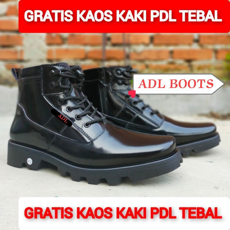 SEPATU PDH KILAP DAN DOFF TERBARU ADL BOOTS SOL RADIAL