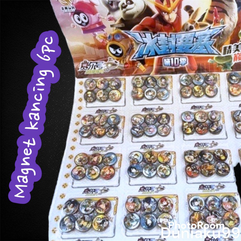 mainan magnet bentuk kancing isi 6 / mainan edukasi anak / magnet bentuk / magnetik / mahnet / magnet kulkas