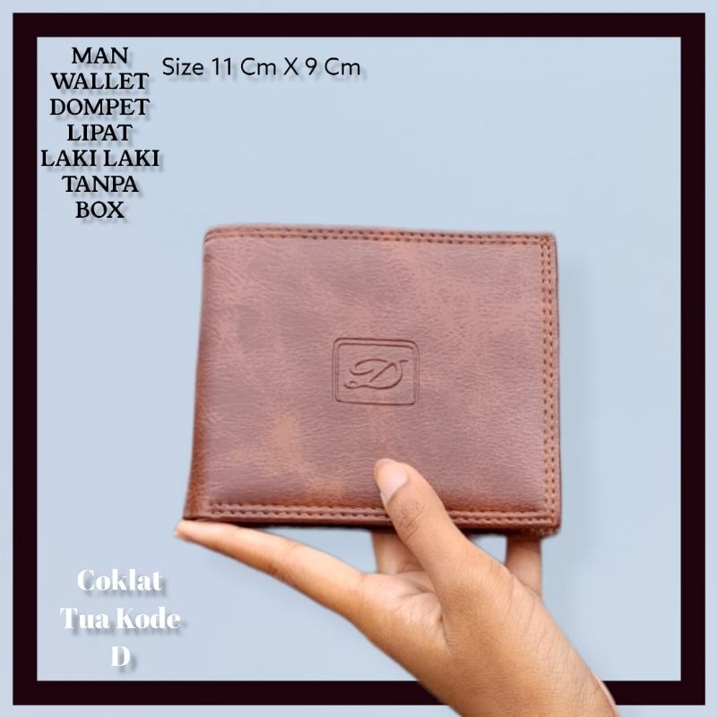 MAN WALLET DOMPET LIPAT LAKI LAKI TANPA BOX