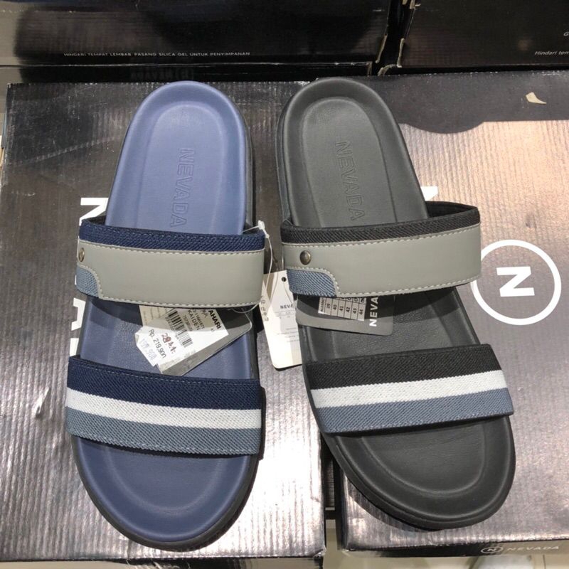 Nevada sandal pria double straps branded Matahari