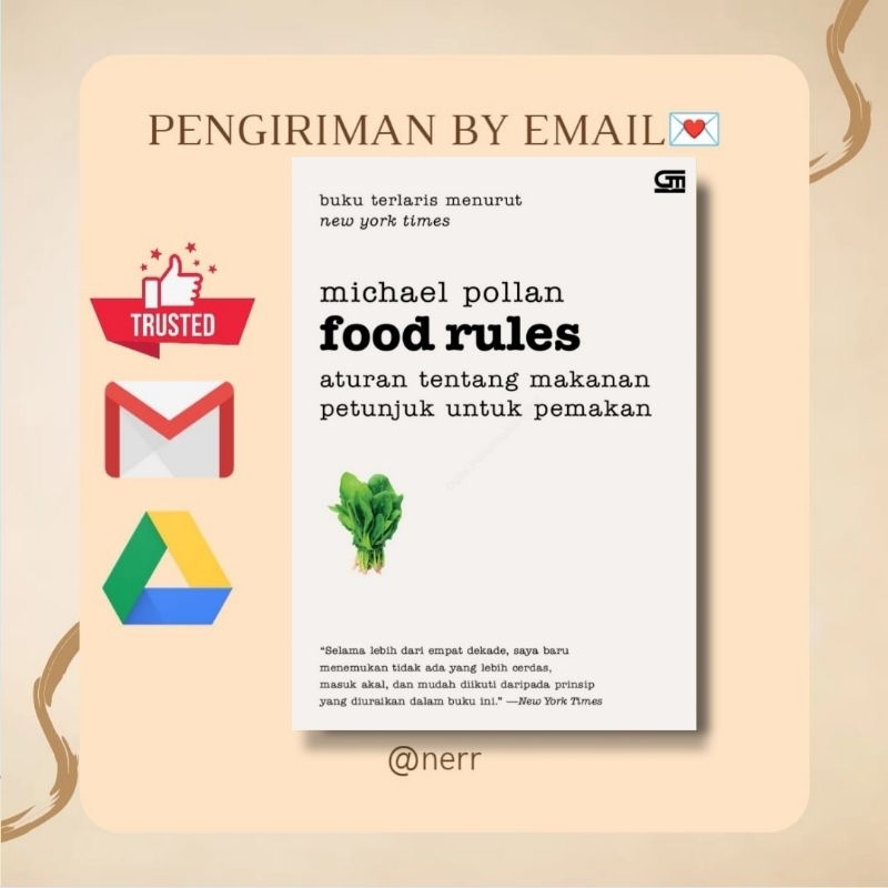 

[] Food Rules - Michael Pollan