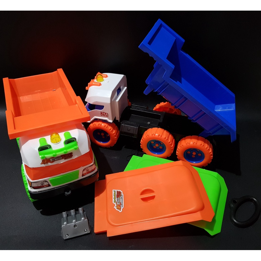 Mainan Truk Pasir Batu - Mobil Mobilan Bak Belakang - Truk Bak bisa Dam Naik Turun - Truk Bak Tertut