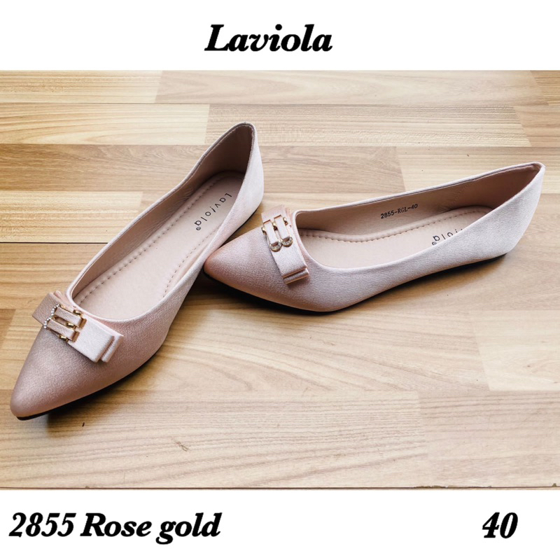 flatshoes warna rosegold geser&gt;&gt;