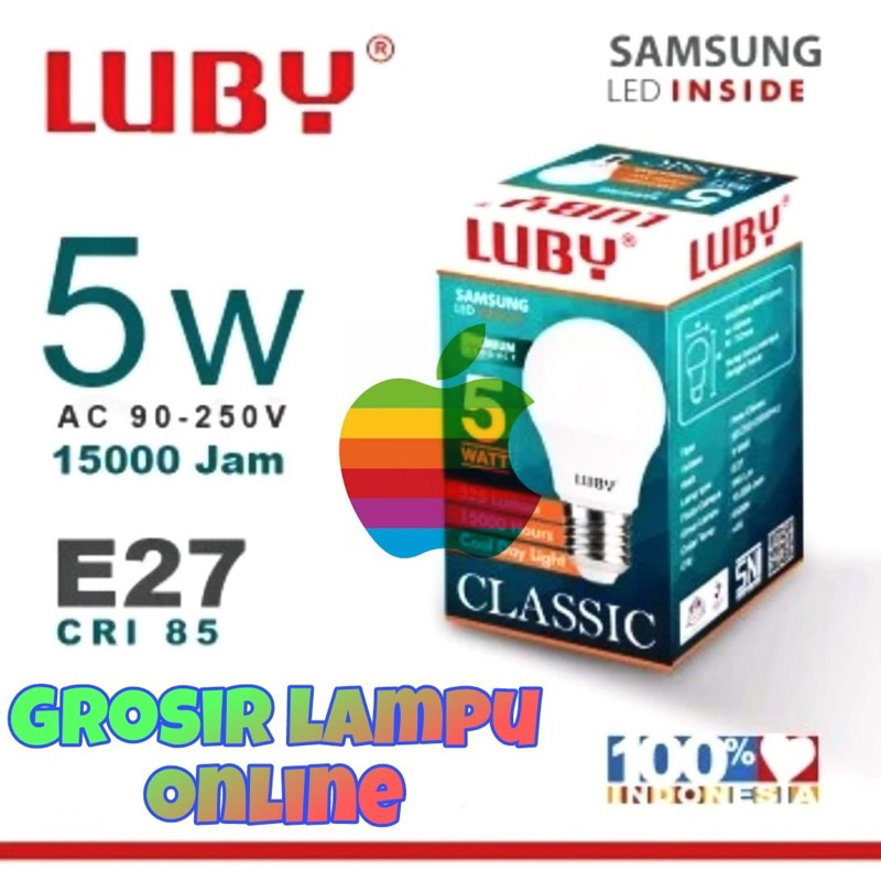 Led Luby Classic 5w - 5 Watt Lampu Led Bulb Putih