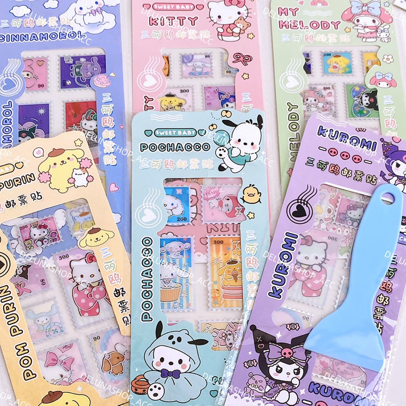 Delunashop Premium Waterproof Books Sticker Pranko 3D free Spatura Model Cake Cinnamoroll Kuromi Edi
