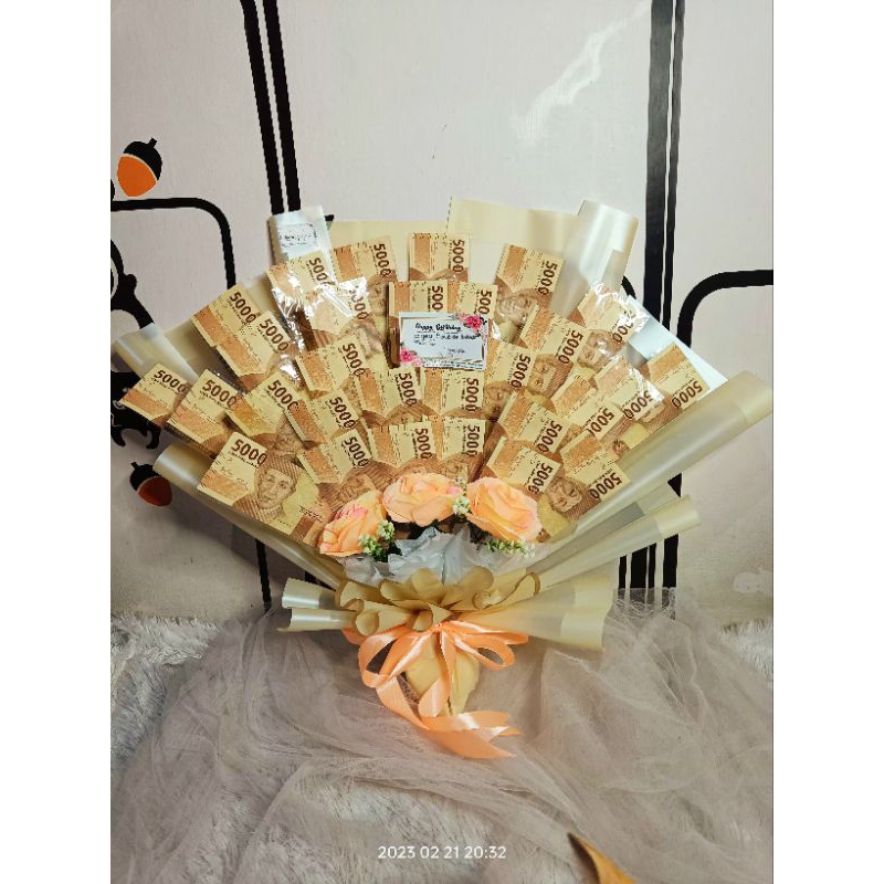 Buket Uang Kertas Asli, Money Bouquet, Real Money Bouquet, Buket Uang Termurah