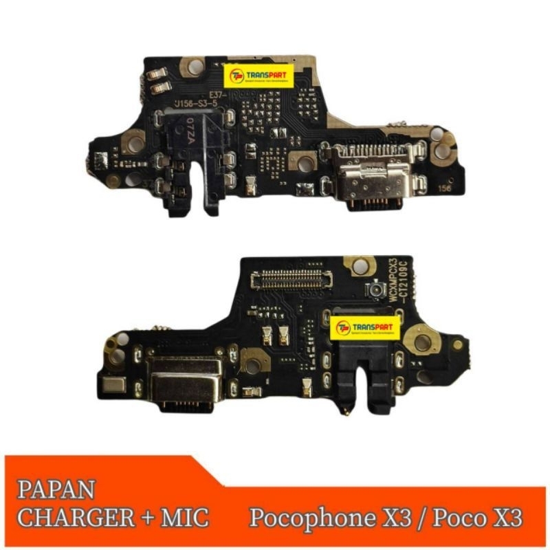 Board charger Papan Cas Pocophone poco X3 NFC Poco X3 Pro konektor cas Plug in mic