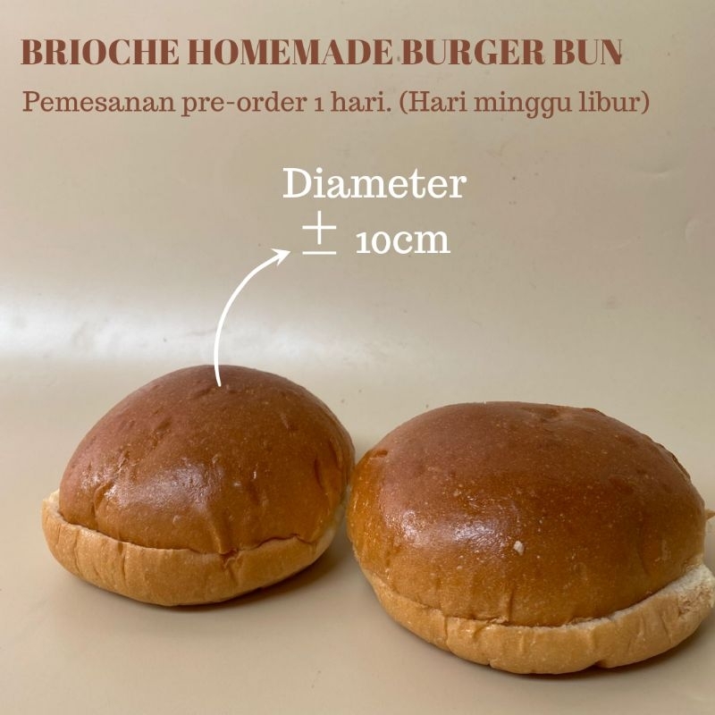 

Roti Burger Brioche Homemade Lembut Berkualitas (6pcs)