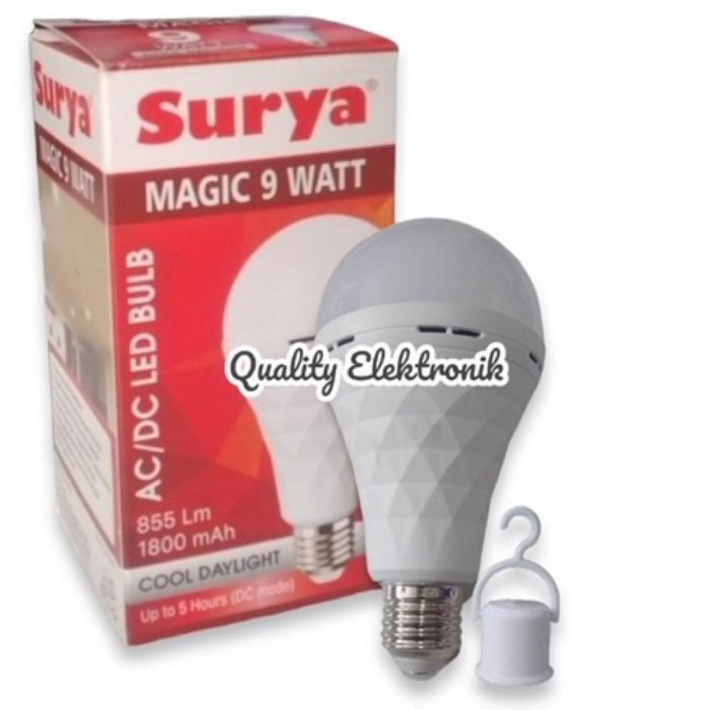 LAMPU LED EMERGENCY AC DC 9watt 12watt 18watt SURYA MAGIC BISA NYALA SAAT LAMPU MATI