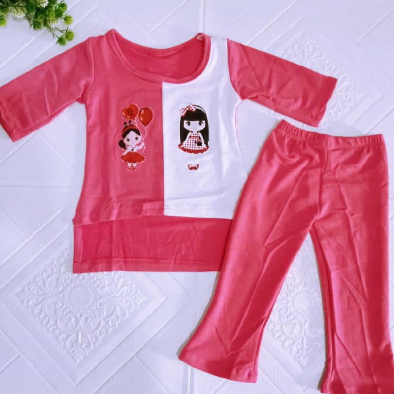 ONE SET VIRAL 1-7 THN/SETELAN ANAK OVERSIZE VIRAL/SETELAN ANAK PEREMPUAN KEKINIAN