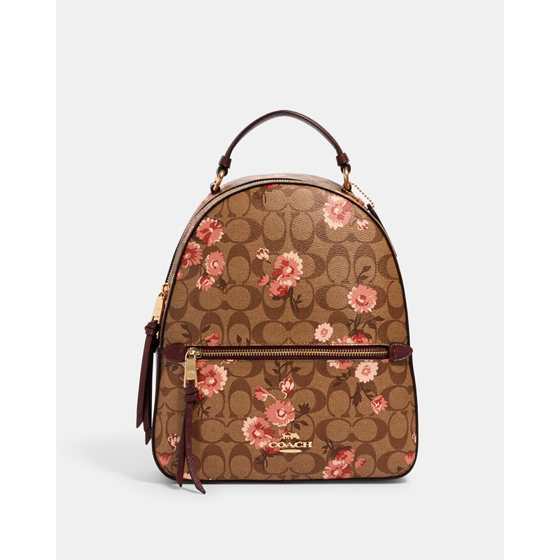 Coach Jordyn Backpack In Signature Canvas With Prairie Daisy Cluster Print (C3054)