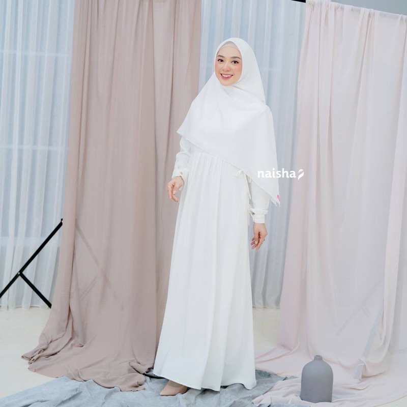 Farasha dress Broken white baju lebaran baju akad gamis muslimah 2023