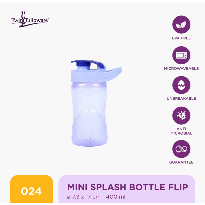 Botol Minum Splash Bottle Flip Tulipware