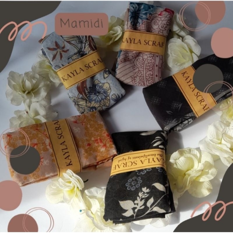 HIJAB MOTIF KAYLA SCARF/ JILBAB SEGI EMPAT KAYLA SCARF PREMIUM GRADE A LASERCUT