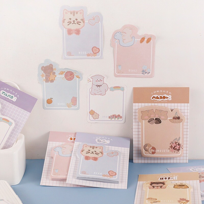 READY STOCK BISA COD - MEMO PAD STICKY NOTE KERTAS TEMPEL CATATAN PESAN INDEK PEMBATAS BUKU PENANDA NOVEL KARAKTER KARTUN HEWAN LUCU DESAIN ANAK PEREMPUAN KAWAII GAYA REMAJA CEWEK KPOP KOREA FANCY ELEGAN MURAH PREMIUM IMPOR AESTHETIC JURNAL DEKORASI DIY