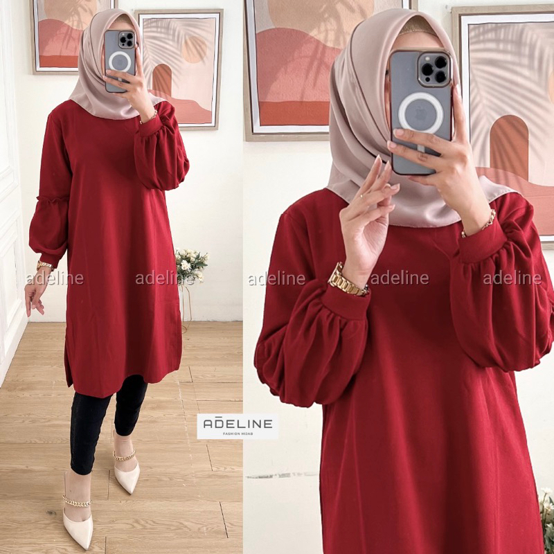 Tania Tunik - Tunik Milano Premium LD106+ Melar / Tangan Balon / 239-5994