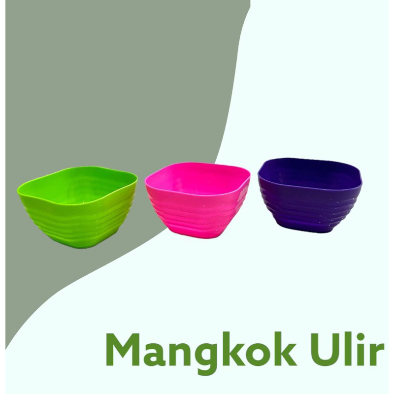 MANGKUK ULIR KOTAK SEGI PLASTIK NP / MANGKOK PLASTIK KECIL ANTI PECAH BAHAN LENTUR