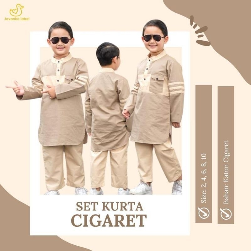 KOKO KEMKO SET KURTA CIGARET  2/4/6/8/10 TAHUN JOVANKA LABEL