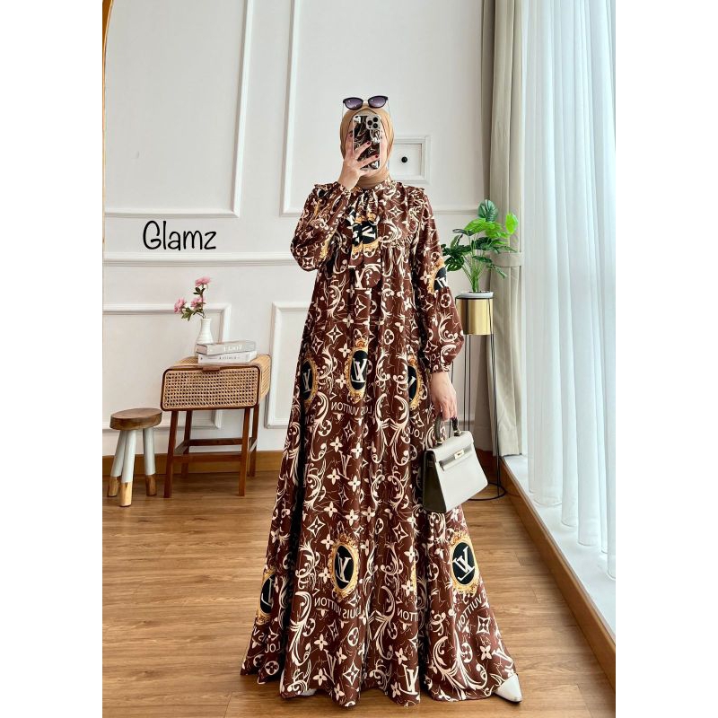 GAMIS SUTRA PREMIUM DRESS BANGKOK PANJANG LONG DRESS WANITA GLZ EVELYNN 222